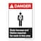 Signmission ANSI, Body Harness & Lifeline Required For Work In This Area, 10in X 7in Rigid Plastic, 710-L-19811 OS-DS-P-710-L-19811 - alternate 1